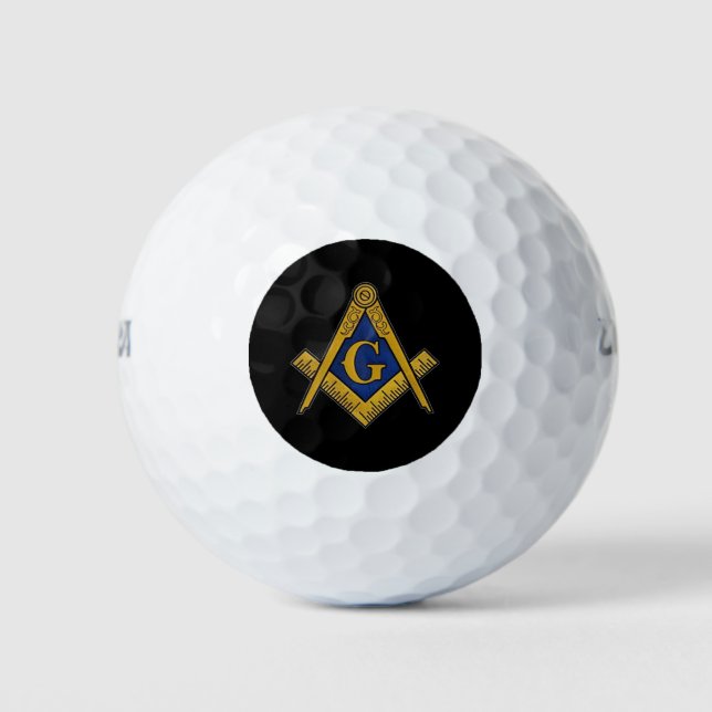 Masonic Freemasons Mauerwerk Oes Square und Compas Golfball (Vorderseite)