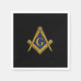 Masonic Freemasons Mauerwerk Oes Square und Compas Serviette