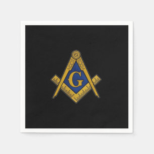 Masonic Freemasons Mauerwerk Oes Square und Compas Serviette