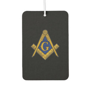Masonic Freimaurer Winkel und Kompass Schwarz Autolufterfrischer
