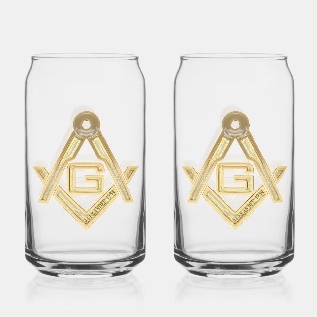 Masonic Golden Rush Dosenglas (Vorderseite)