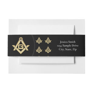 Masonic Golden Rush Einladungsbanderole