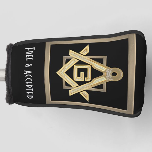 Masonic Golden Rush Golf Headcover (Vorderseite)