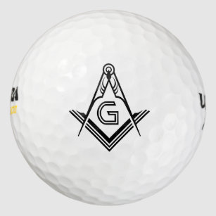 Masonic Golf Ball Briefmarke   Geeignete Freimaure