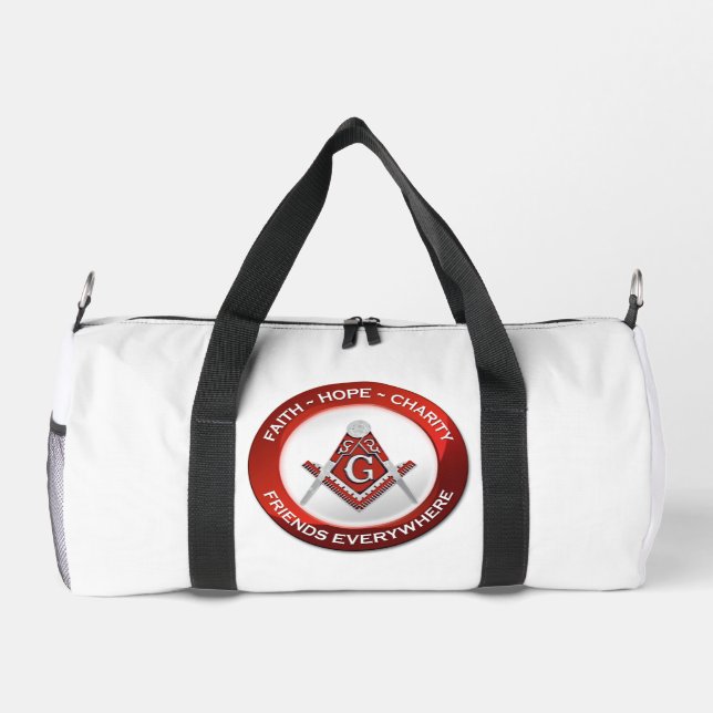 Masonic Gym Bag Red Duffle Bag (Rückseite)