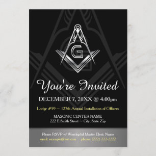 Masonic Jährliche Einladung von Offizieren