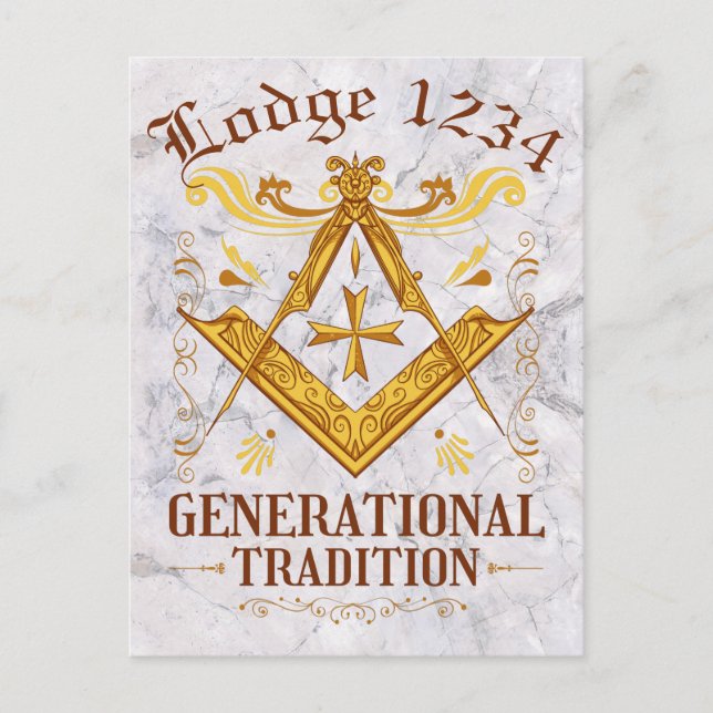 Masonic Lodge Behaltend Tradition Postkarte (Vorderseite)