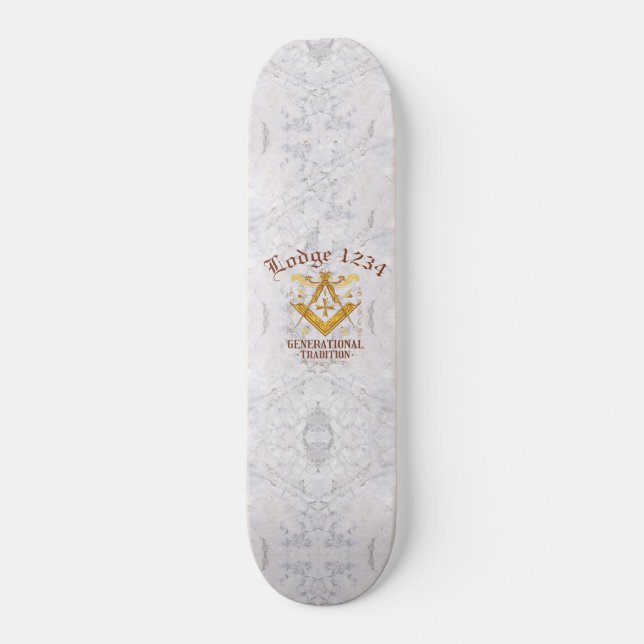 Masonic Lodge Behaltend Tradition Skateboard (Vorderseite)