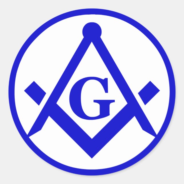 Masonic Lodge, NICHT WATERPROOF Runder Aufkleber (Vorderseite)