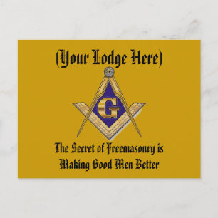 Masonic Lodge personalisieren Postkarte
