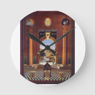 Masonic Lodge Runde Wanduhr