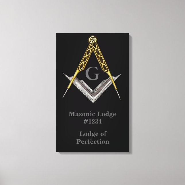 Masonic Lodge Wall Hanging Leinwanddruck (Vorderseite)