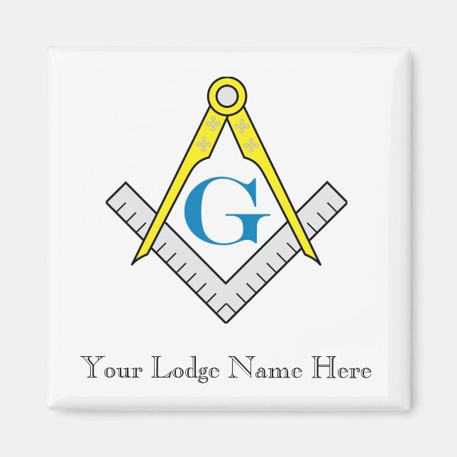 Masonic Magnet Customize Lodge Name (Vorne)