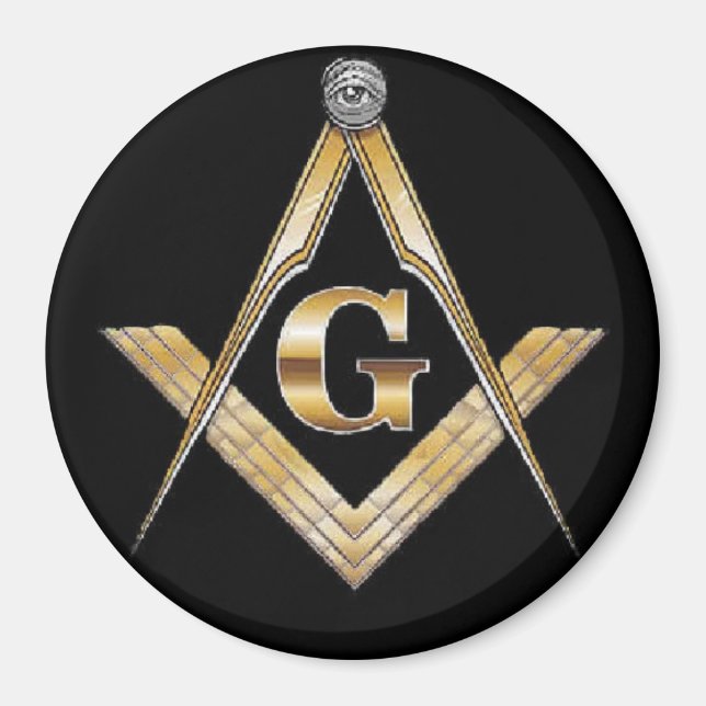 Masonic-Magnet schwarz Magnet (Vorne)