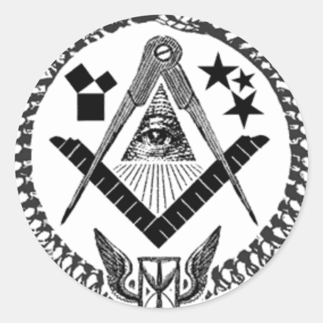 Masonic Memorabilia Runder Aufkleber (Vorderseite)