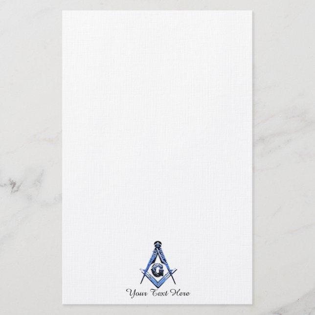 Masonic Minds (blau) Briefpapier (Vorderseite)