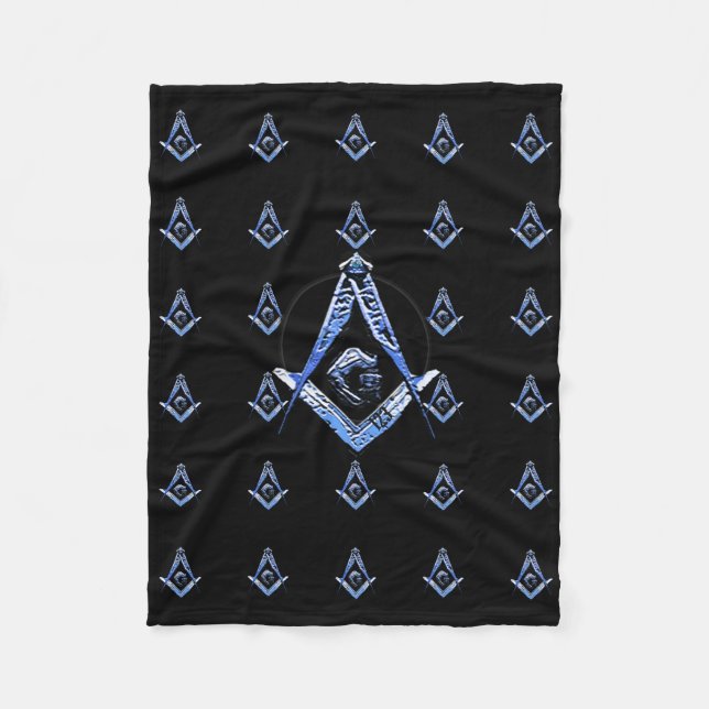 Masonic Minds (blau) Fleecedecke (Vorderseite)