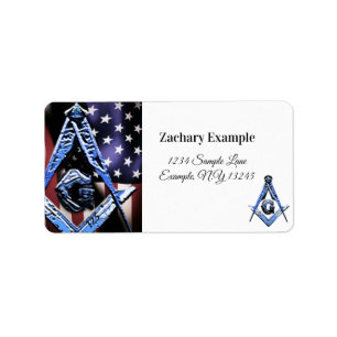 Masonic Minds (BLUE) USA Adressaufkleber