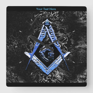 Masonic Minds (BlueSwish) Quadratische Wanduhr