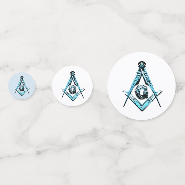 Masonic Minds (BrightBlue) Konfetti (Vorderseiten)