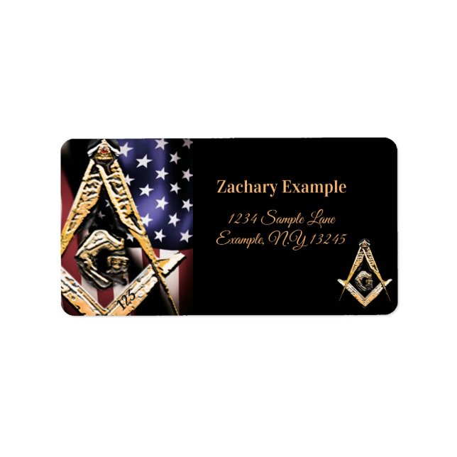 Masonic Minds (gelblich) Adressaufkleber (Vorne)