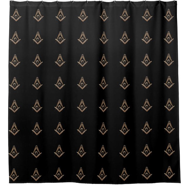 Masonic Minds (Golden) Duschvorhang (Vorderseite)