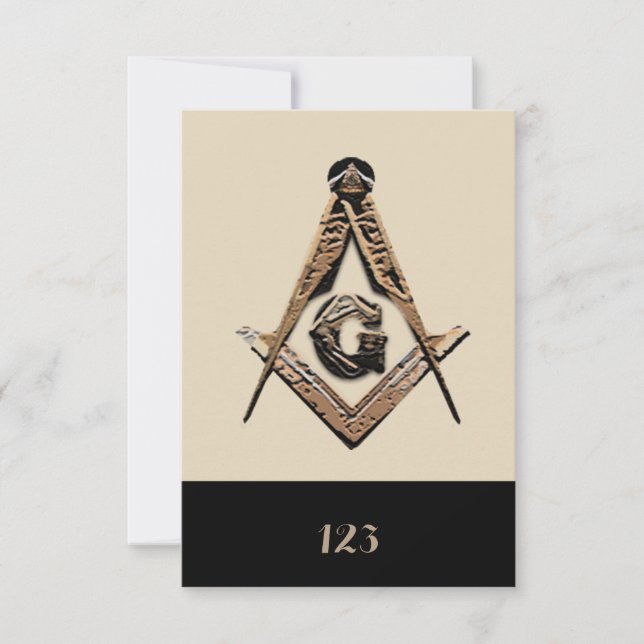 Masonic Minds (Golden) Einladung (Vorderseite)