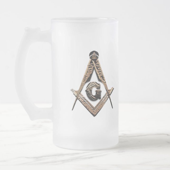 Masonic Minds (Golden) Mattglas Bierglas (Links)