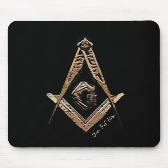 Masonic Minds (GoldenBrownish) Mousepad (Vorne)