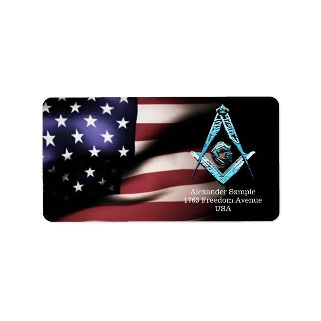 Masonic Minds (LBrightBlue) Adressaufkleber (Vorne)