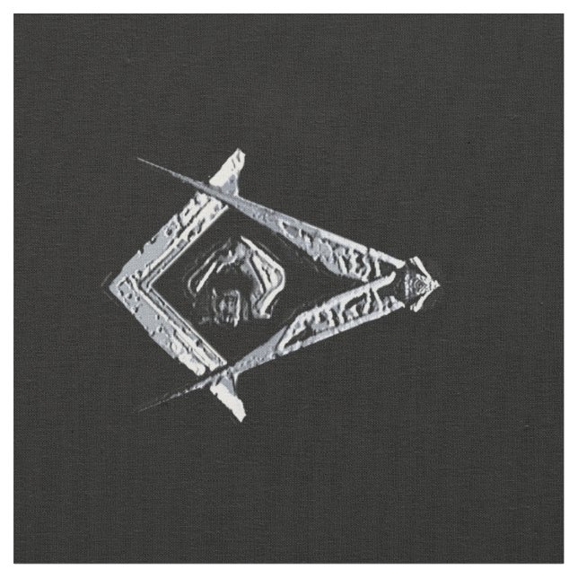 Masonic Minds (Silvery) Stoff (Nahaufnahme)