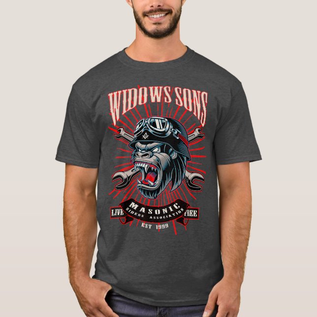 Masonic Monster Widows Sons WSMRA T-Shirt (Vorderseite)