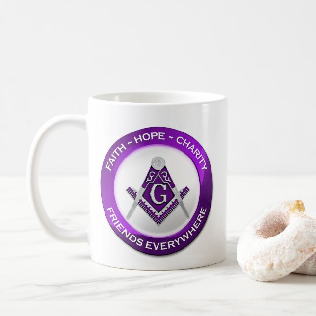 Masonic Mug Purple Kaffeetasse (Mit Donut)
