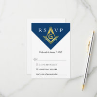 Masonic Navy Blue und Gold Elegante Freemason