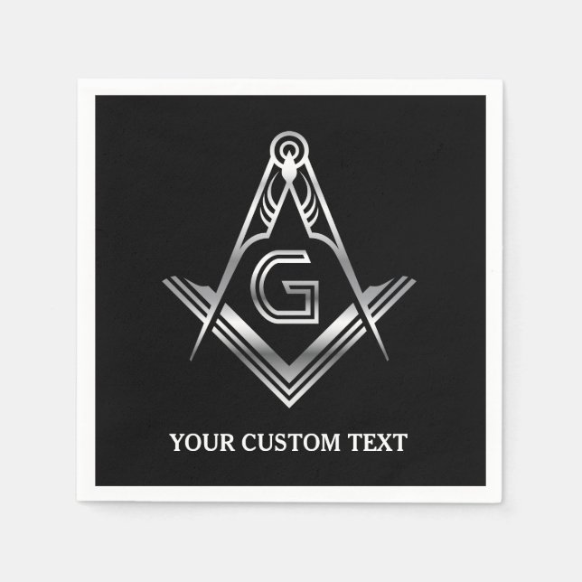 Masonic Party Supplies | Personalisiert Napkins Serviette (Vorderseite)