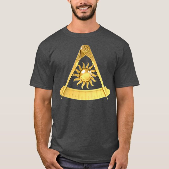 Masonic Past Master Emblem Jewel No Square T-Shirt (Vorderseite)