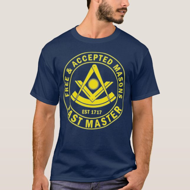 Masonic Past Master F AM Square Compass T-Shirt (Vorderseite)