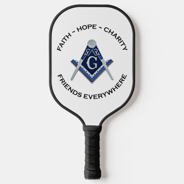 Masonic Pickelball Paddle Blue (Vorderseite)