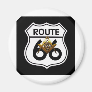 Masonic Route 66 Schild Magnet