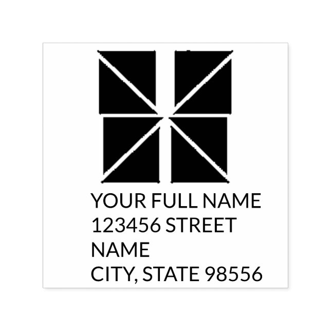 Masonic Rücksendeadresse Gummi Briefmarke Permastempel (Design)