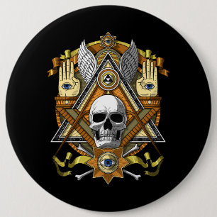 Masonic Skull Button