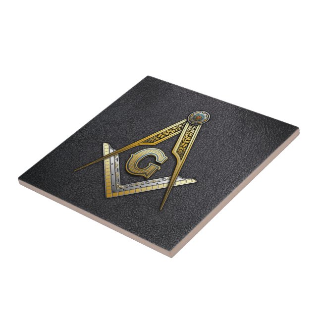 Masonic Square und Compasses Fliese (Seite)
