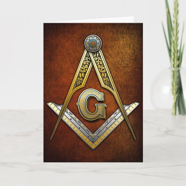 Masonic Square und Compasses Karte (Vorderseite)