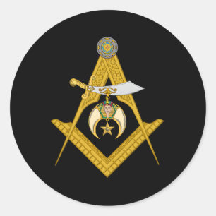 Masonic Square und Kompass Shriners Vater Vatersch Runder Aufkleber