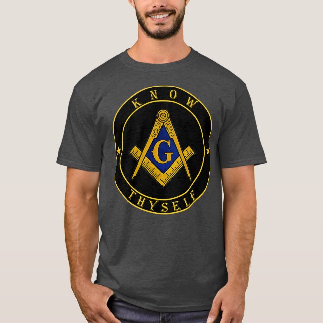 Masonic Symbol Know Thyself Master Mason Lodge T-Shirt (Vorderseite)