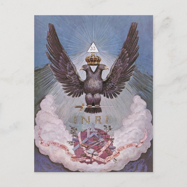 Masonic Symbolism Postcard Postkarte (Vorderseite)