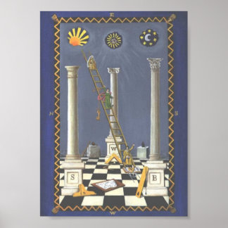 Masonic Tracing Board - Einstieg in den Lehrling 3 Poster
