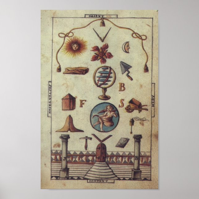 Masonic Tracing Board - Einstieg in den Lehrling 4 Poster (Vorne)