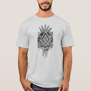 Masonic Vintage-Druck T-Shirt Mason Freimaurer