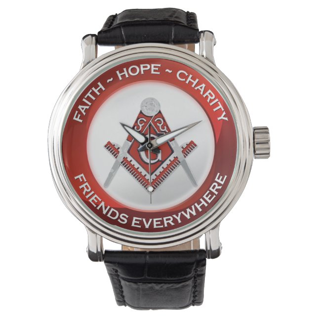 Masonic Watch Red Armbanduhr (Vorderseite)